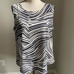 NWT DKNY Zebra Tank Blouse Size L